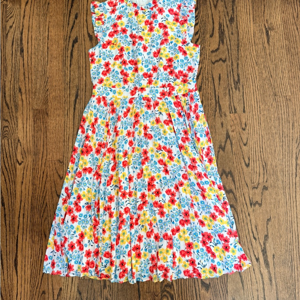 Ann Taylor Women’s Floral Dress - Red, Yellow, Blue